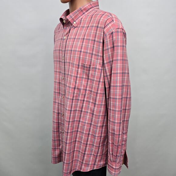 Vineyard Vines Murray Performance Shirt Big & Tall 2XB Classic Fit Pink Plaid - Picture 8 of 15